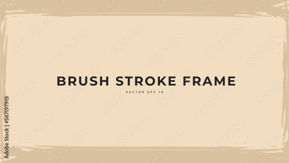 Vignette grunge frame Brush stroke vector art background border decoration