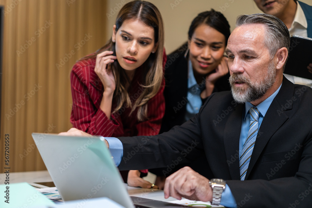 Group of multi-Ethnic businessman and businesswoman working in office. Group of multi-Ethnic businessman and businesswoman working in office.