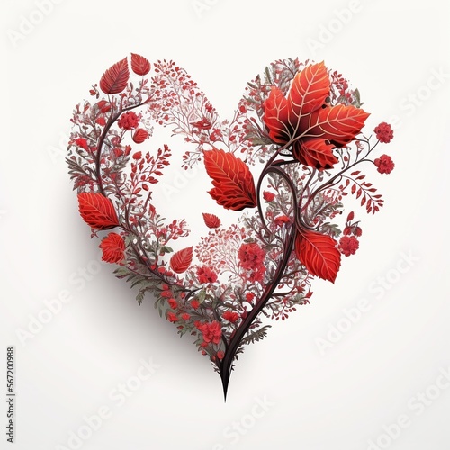 heart of red leaves
