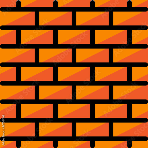 brick filled outline icon