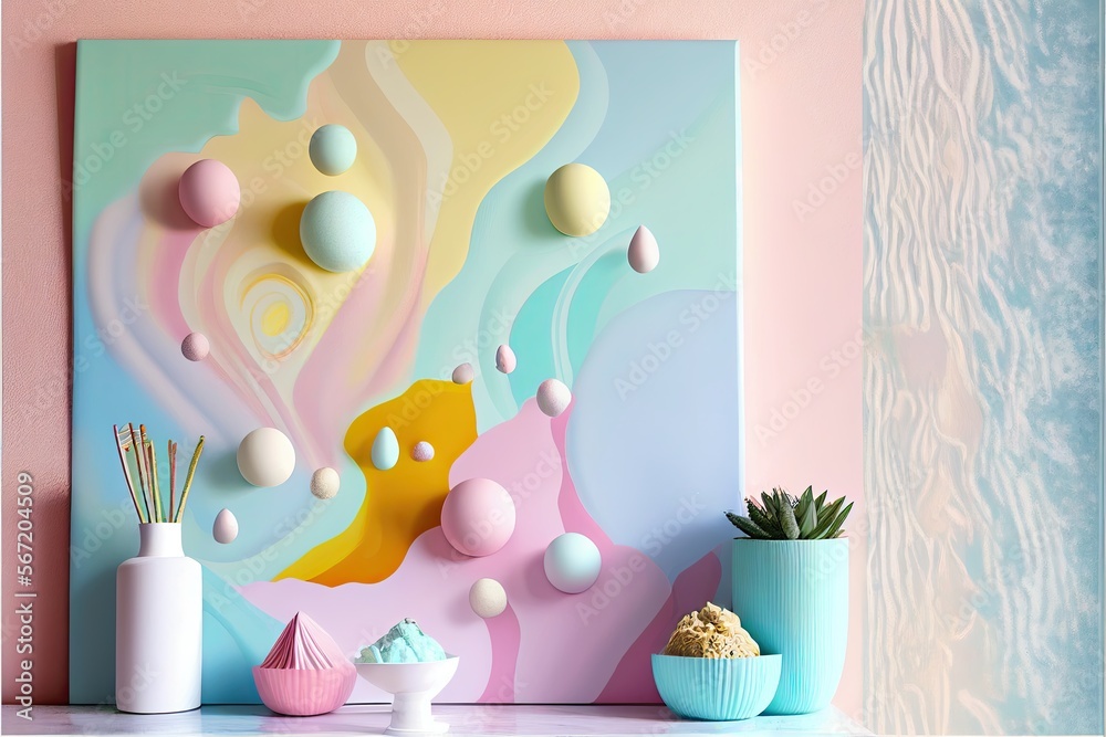 Illustration of pastel colors backgrounds - Created with generative ai ...