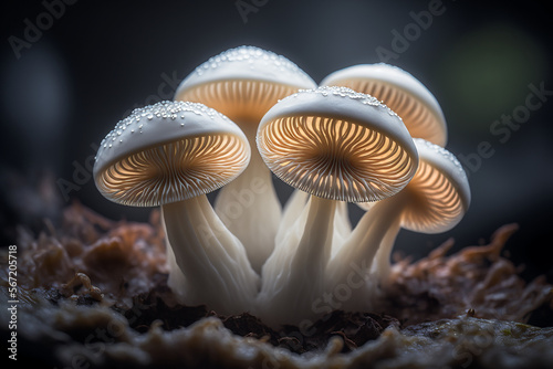 close up white mushrooms wallpaper background