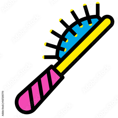 comb filled outline icon