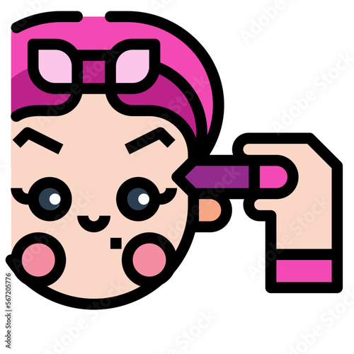 eyeliner filled outline icon