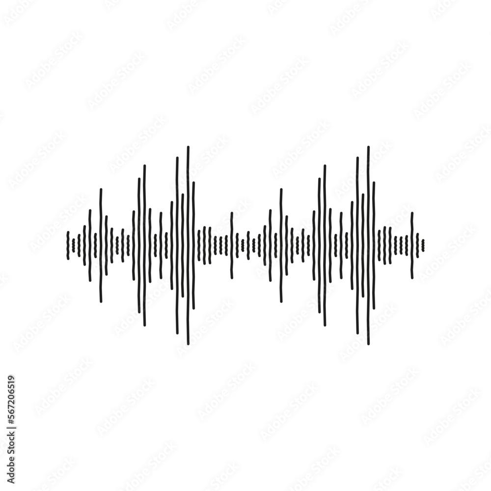 Sound wave. Vector illustration. Sound wave. Vector illustration.