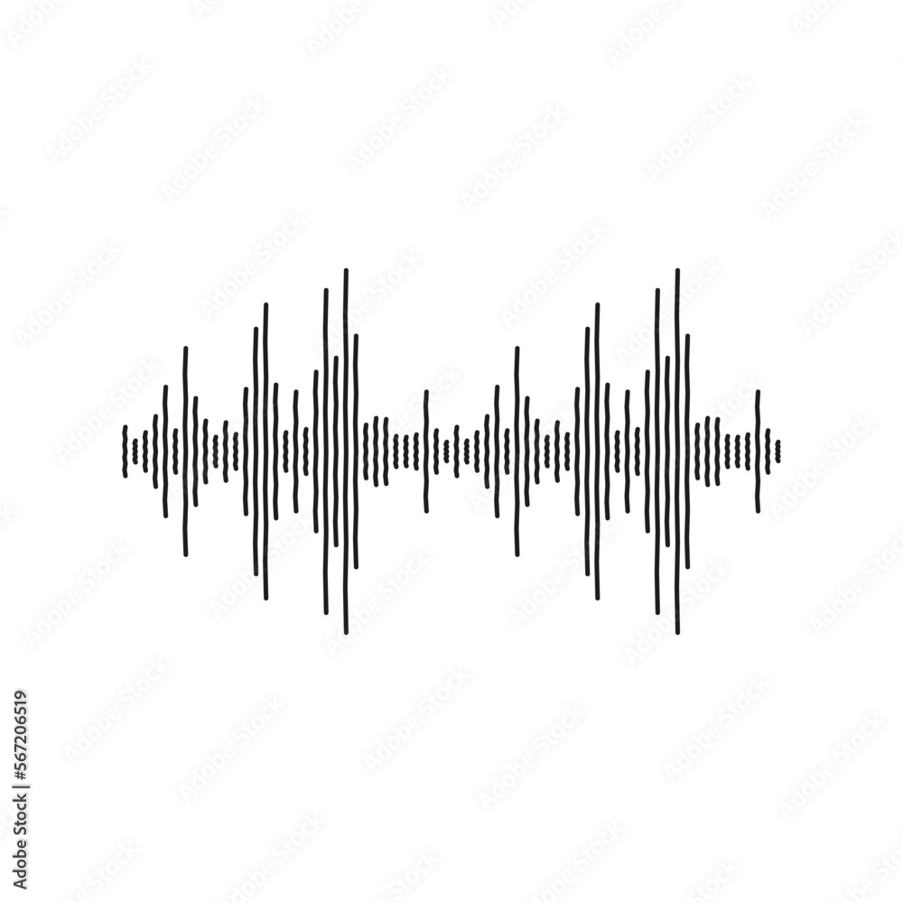 Sound wave. Vector illustration.