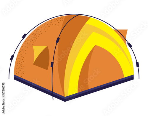 yellow camping tent