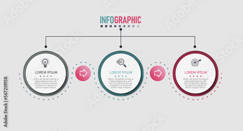 Vector infographic design template with 3 options or steps