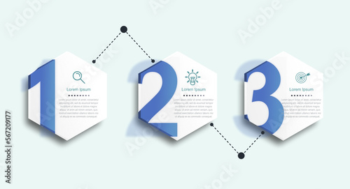 Vector infographic design template with 3 options or steps