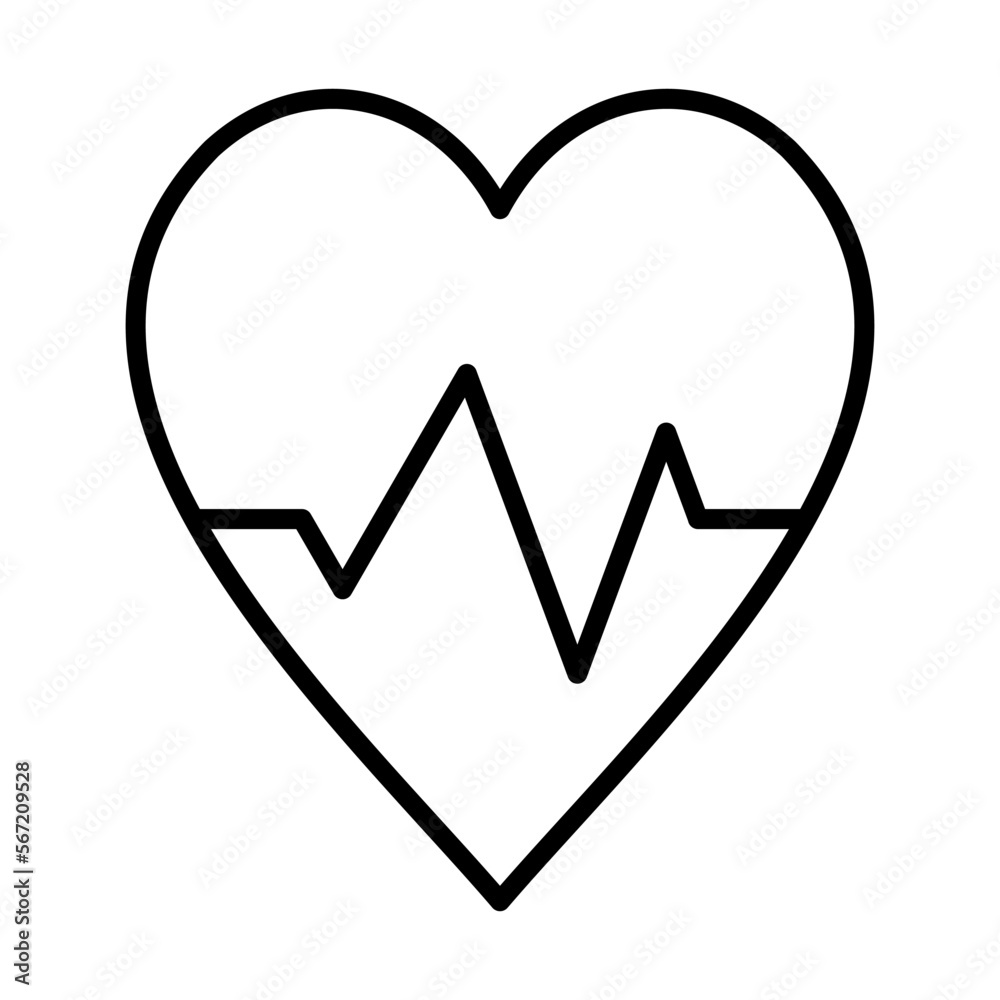 Pulse Heartbeat Icon Logo Design Vector Template Illustration Sign And Symbol Pixels Perfect