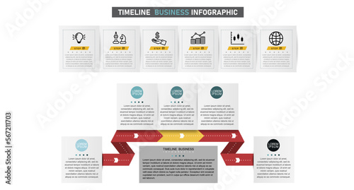 business infographic design template vector illustration with icons and options or steps can be used for process presentation presentation banner layout data graph presentation