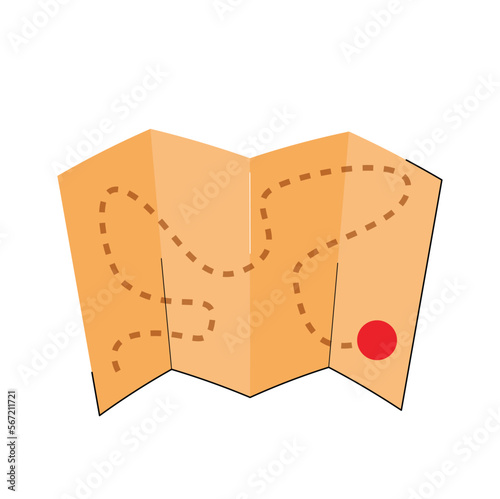 map treasure icon isolated vector illustration
