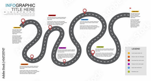 business infographic timeline template vector illustration with icons and options or steps can be used for process presentation banner presentation layout data graph presentation