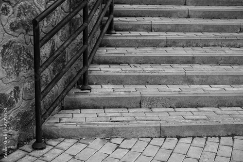View of brick stairs in park