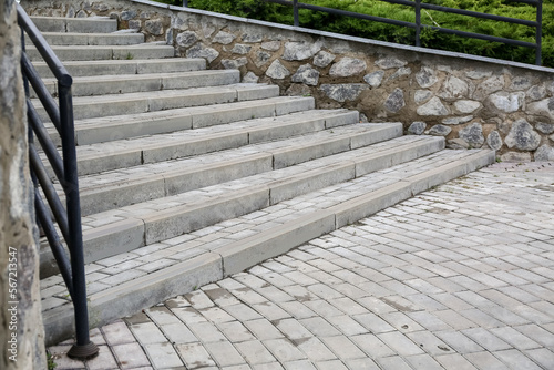 View of brick stairs in park