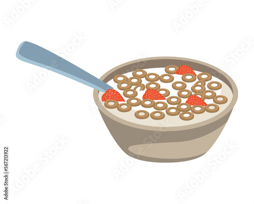 cereal with milk breakfast