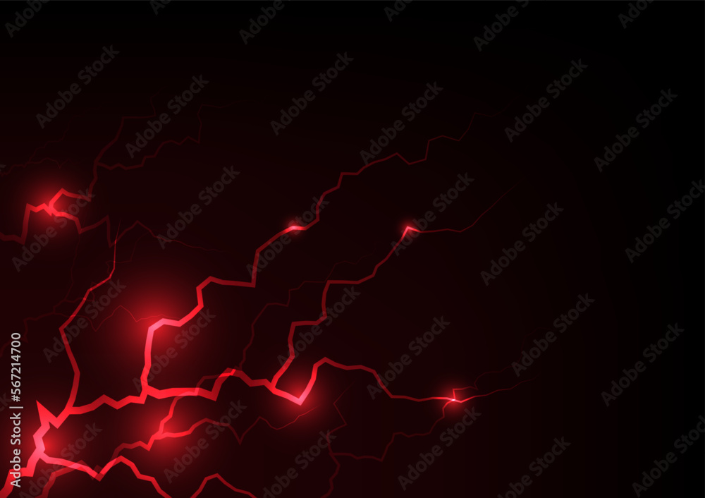 Abstract red thunder light power motion spark background