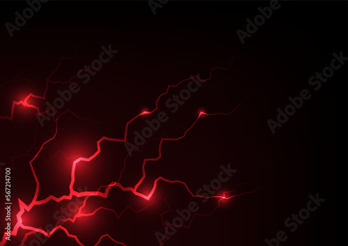 Abstract red thunder light power motion spark background