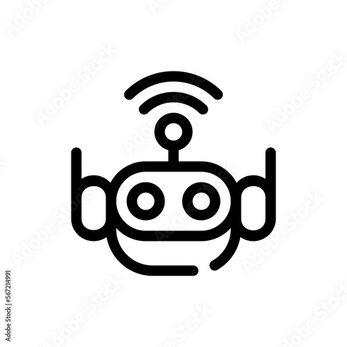 robot line icon