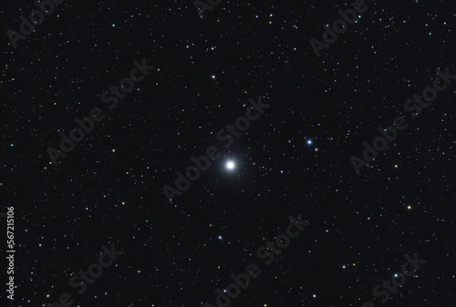 Polaris, a star in the northern circumpolar constellation Ursa Minor commonly called the North Star or Pole Star