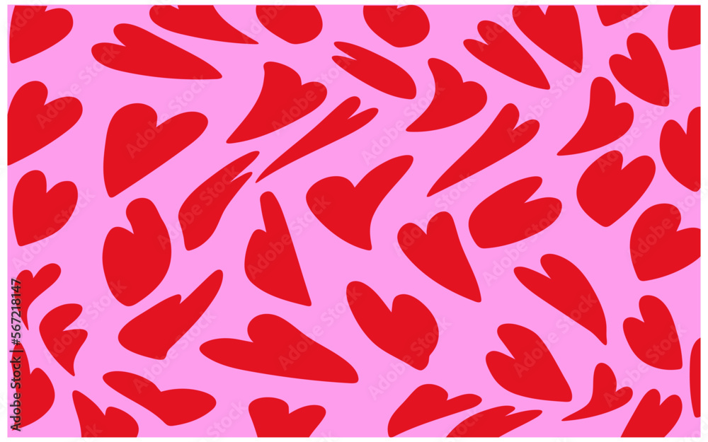 Groovy pattern texture twisted and distorted heart background valentine`s day