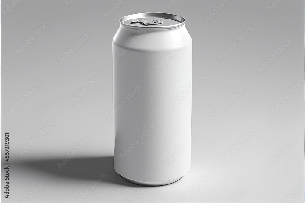 Aluminum can for soda ideal for mockup, ai