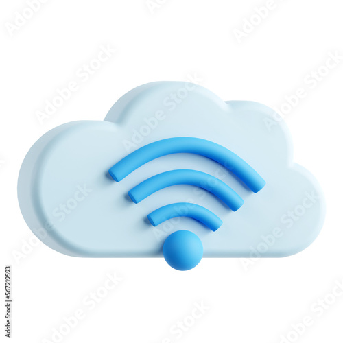 3d smart cloud icon