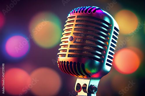 illustration of the stage microphone