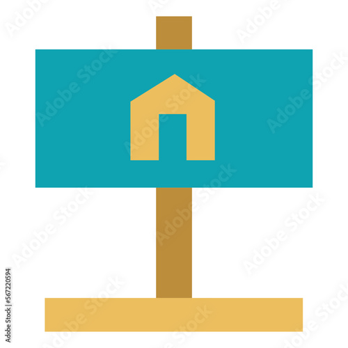house selling pots flat icon