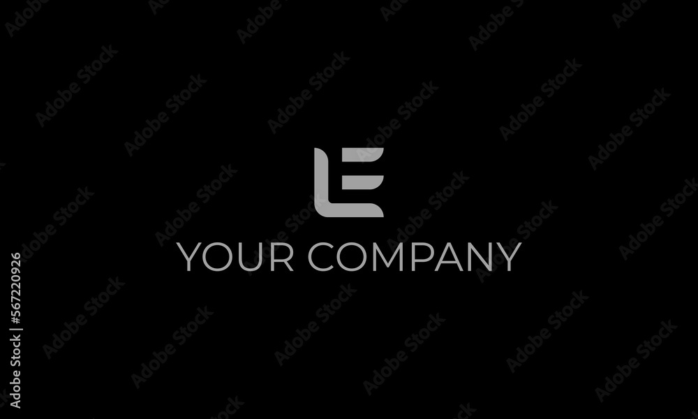 illustration vector graphic logo designs. simple, minimalist, modern pictogram logo letter L and E illustration vector graphic logo designs. simple, minimalist, modern pictogram logo letter L and E