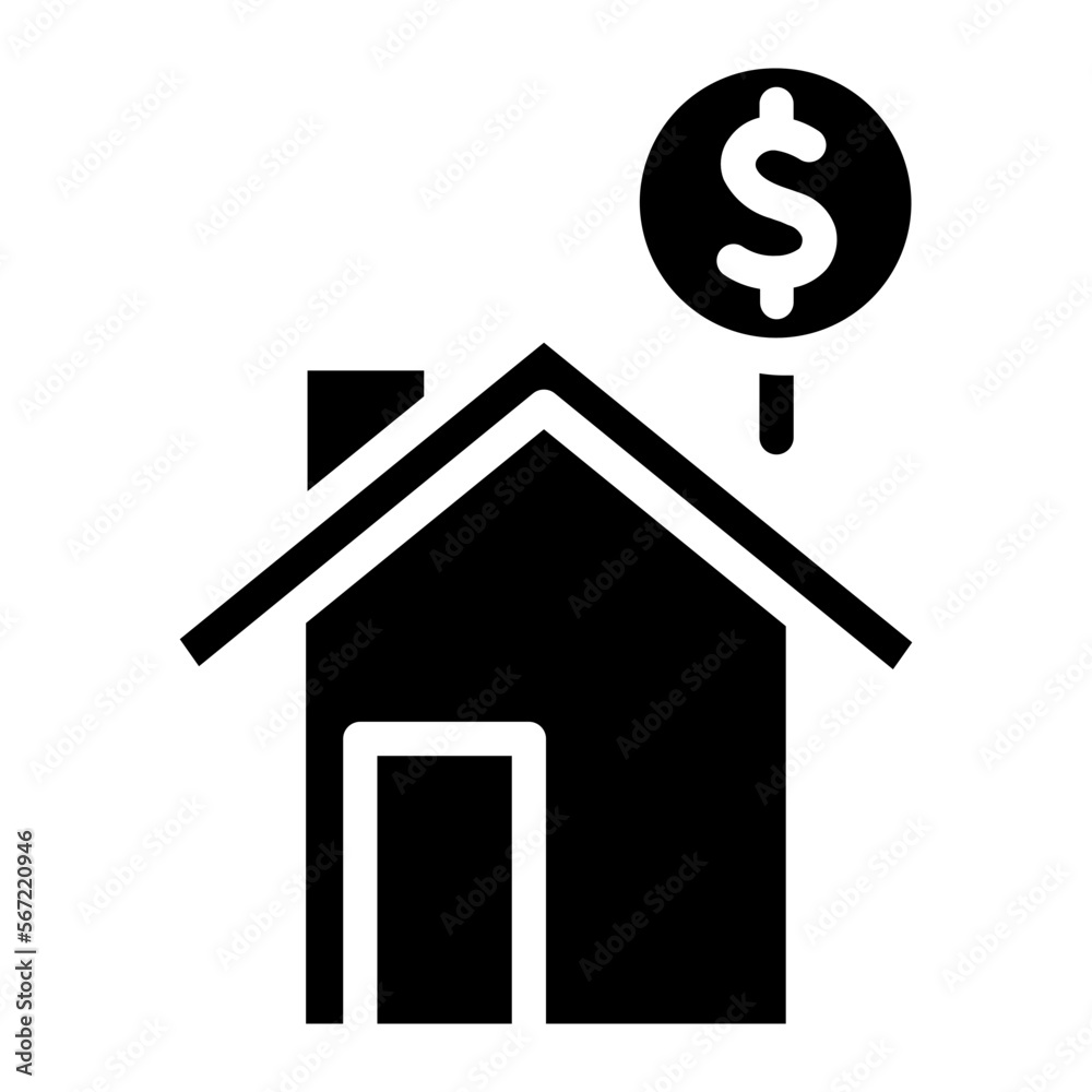 house sales glyph icon house sales glyph icon