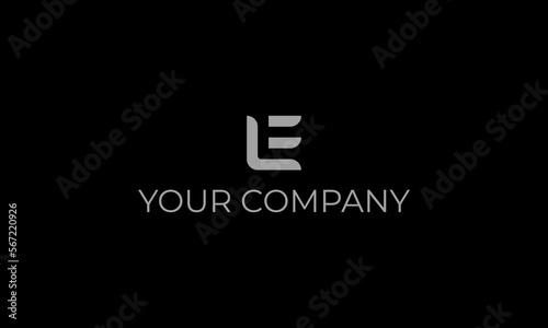 illustration vector graphic logo designs. simple, minimalist, modern pictogram logo letter L and E