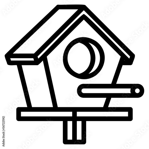 Fotobehang birdhouse icon