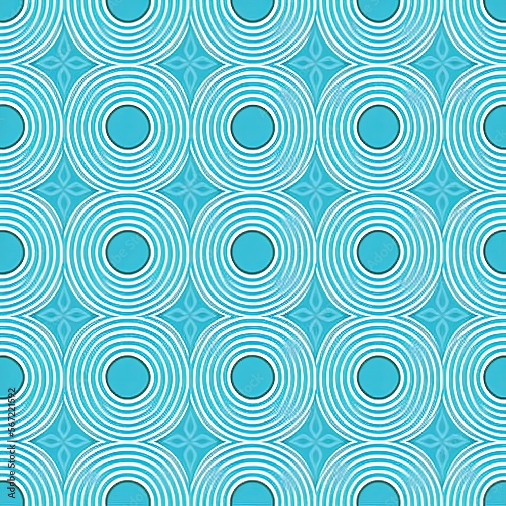 Vector pattern geometric line circle abstract seamless blue line