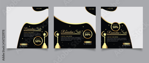 gradient ramadan sale social media post template