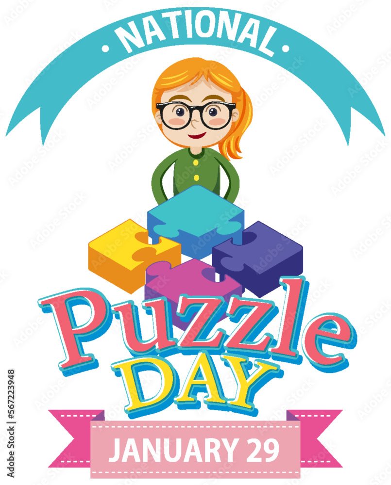 National Puzzle Day Banner Design National Puzzle Day Banner Design