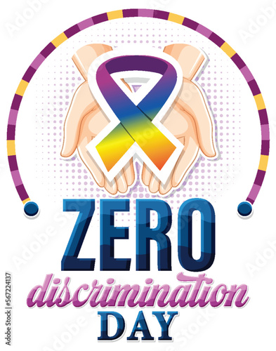 Zero discrimination day banner design