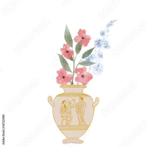 Wallpaper Mural vase with flowers Torontodigital.ca