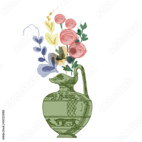 Wallpaper Mural vase with flowers Torontodigital.ca