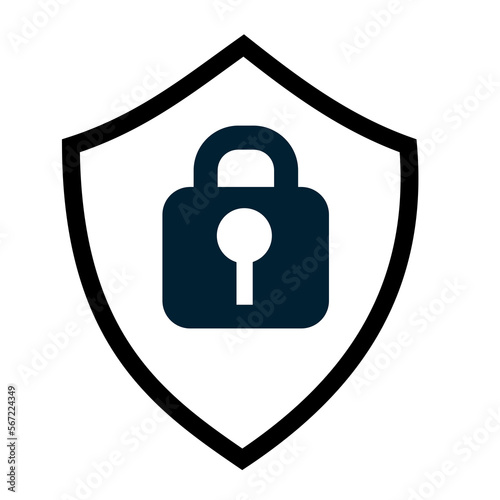 Background transparent shield and key icon. Security symbol. Security image icon.