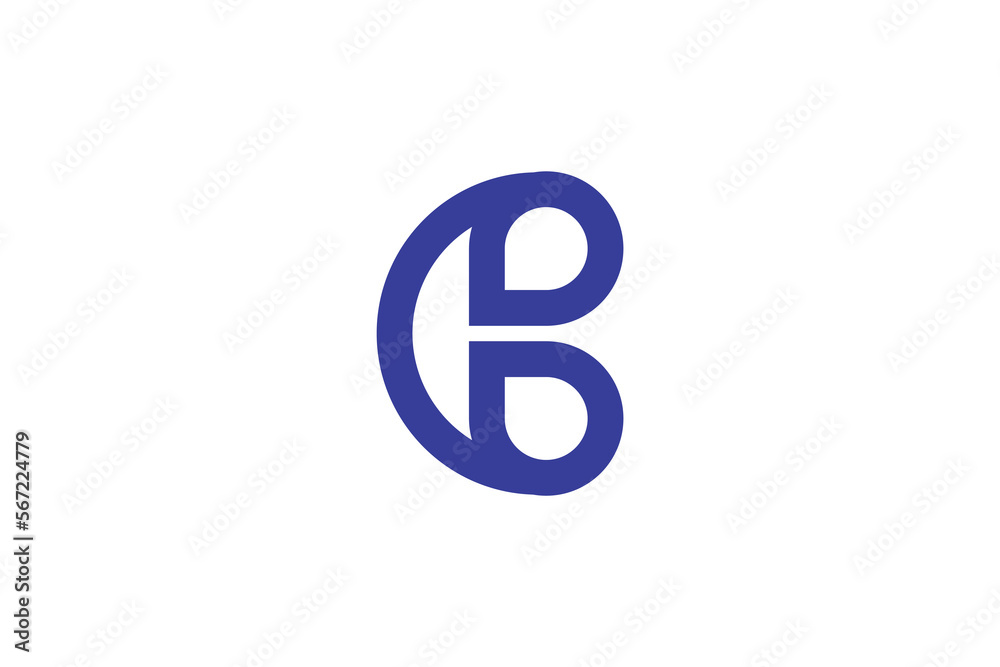 Creative and minimalist letter C B logo design template on White background