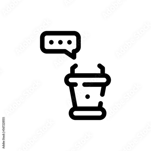 tribune line icon