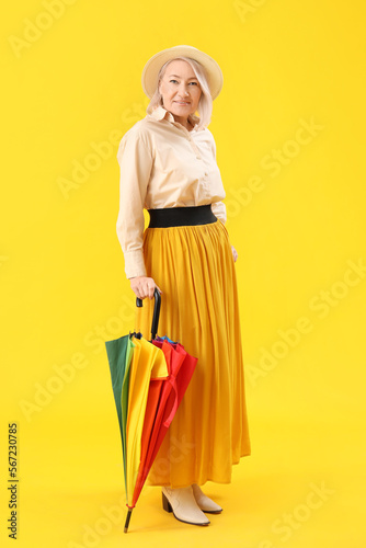 Beautiful mature woman with...