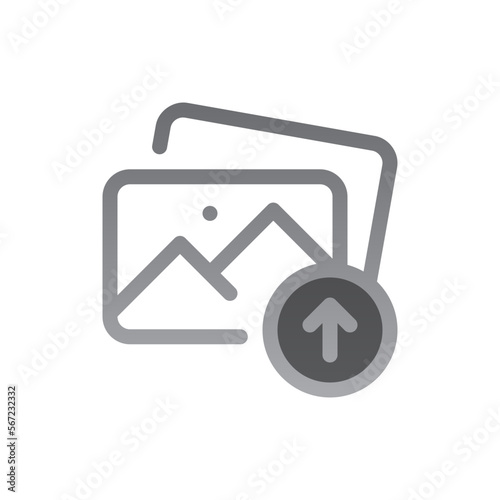upload two tone gradient icon