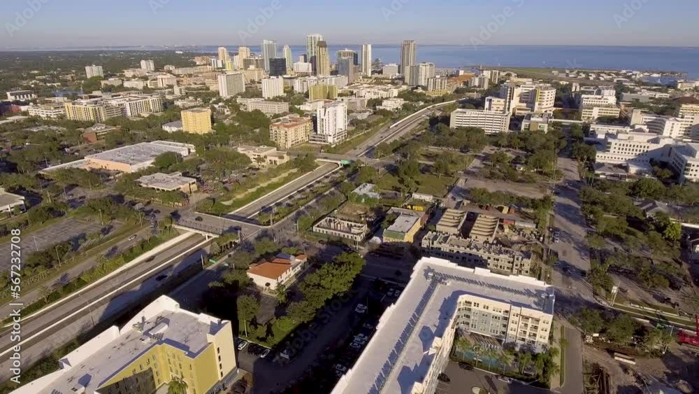 4K Aerial Drone Video of Waterfront Skyline of Downtown St. Petersburg, FL in Tampa Bay 4K Aerial Drone Video of Waterfront Skyline of Downtown St. Petersburg, FL in Tampa Bay