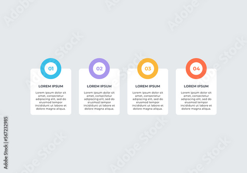 Vector infographic concept design template with 4 options or steps