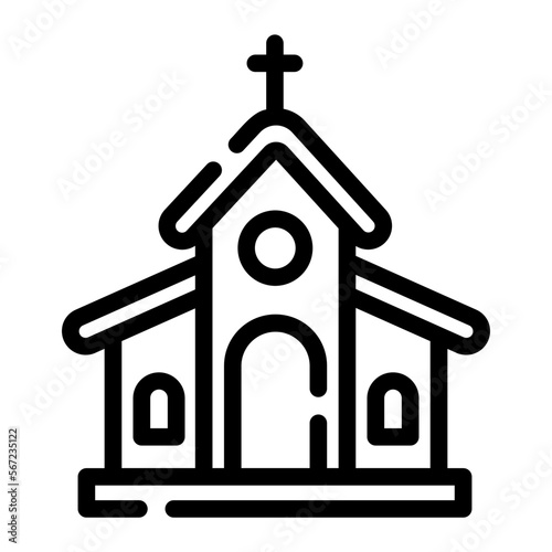 chruch line icon