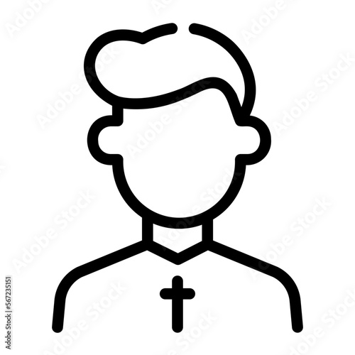 priest line icon