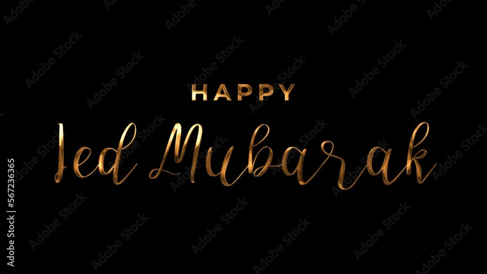 happy ied mubarak text animation in gold color on transparent background. ied mubarak greeting card. 4k video. happy ied mubarak text animation in gold color on transparent background. ied mubarak greeting card. 4k video.