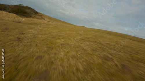 Drone Spinning Over Hanklit Cliffs, Mors photo